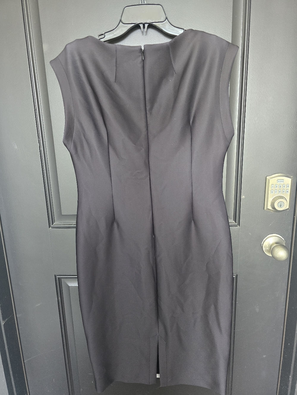 Donna Karan Black White Abstract Print Sheath Dress Sz 2 Sleeveless NWT Cocktail - Picture 9 of 10